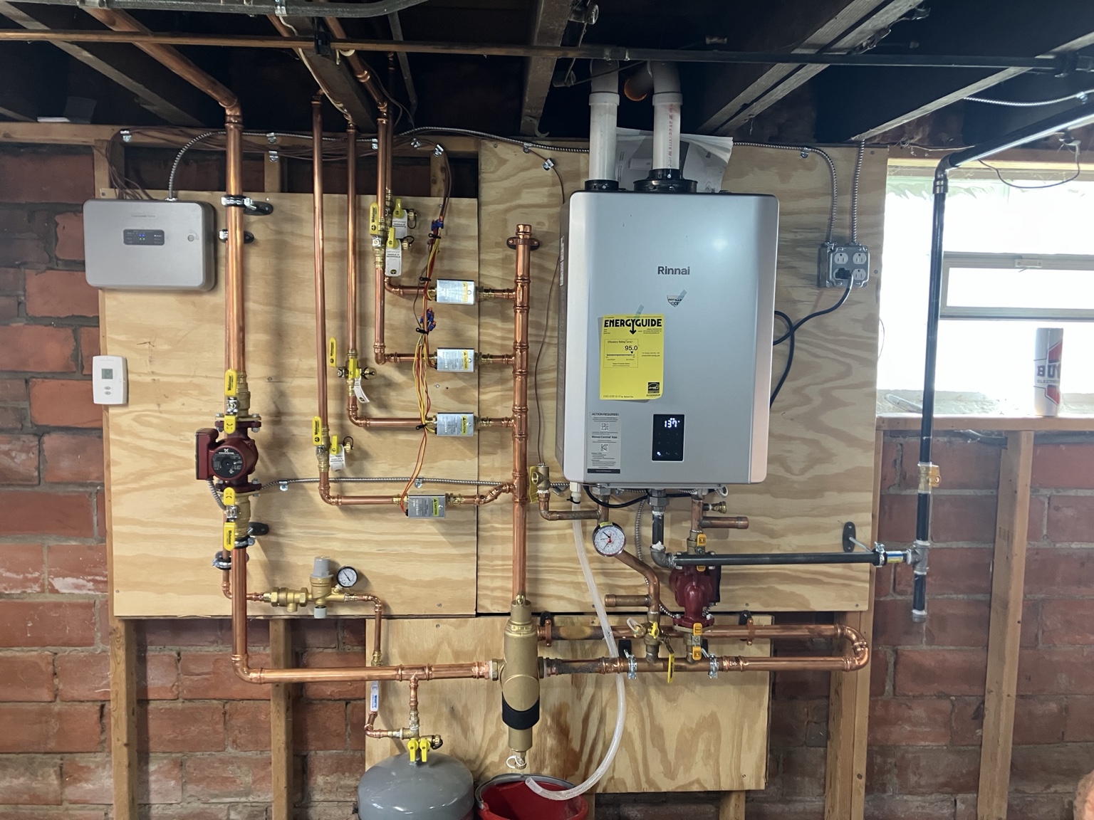 Rinnai boiler wall installation